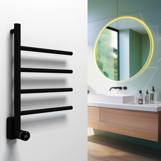 Carisa Neo Sèche-Serviette Électrique Design Moderne Noir Mat