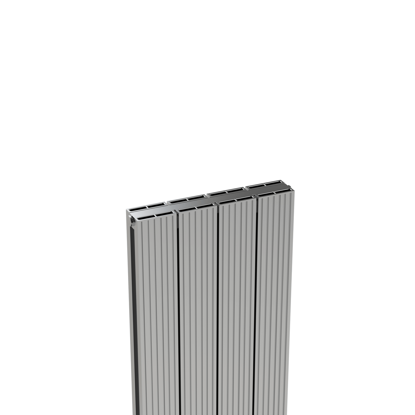 Carisa Monza Vertikaler Aluminium-Heizkörper, modernes Design, poliert, eloxiert 