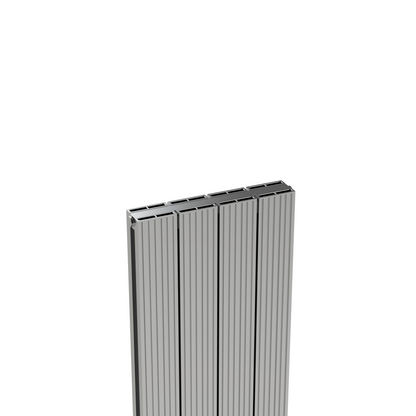 Carisa Monza Vertikaler Aluminium-Heizkörper, modernes Design, poliert, eloxiert 
