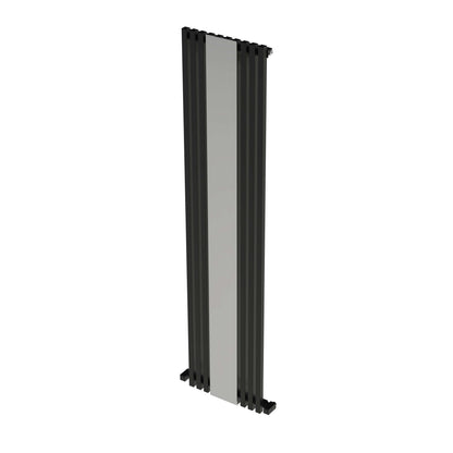 Carisa Sophia Spiegel Vertikaler Aluminiumheizkörper Modernes Design Schwarz
