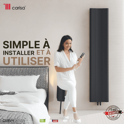 Carisa Curvy Vertikaler Aluminiumheizkörper Modernes Design Anthrazit 
