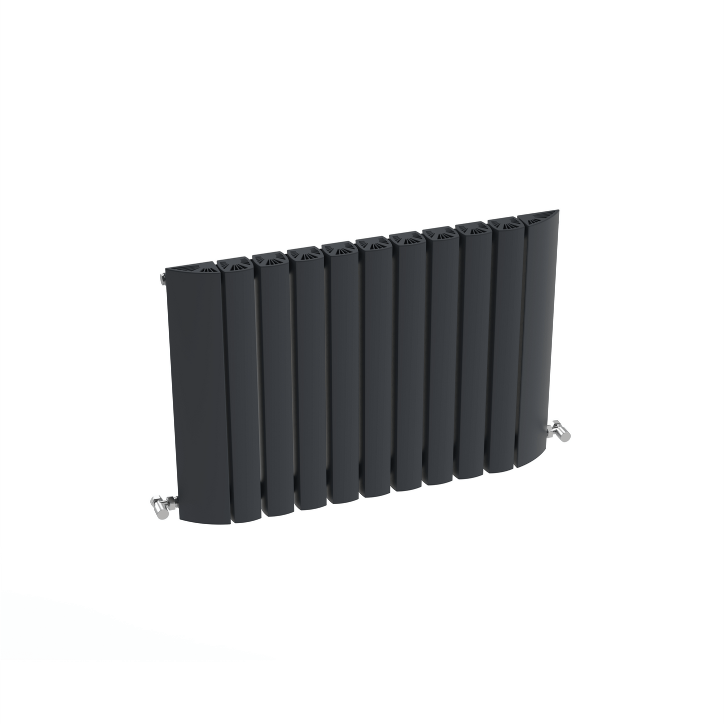 Carisa Gaia Horizontaler Aluminium-Heizkörper, modernes Design, Anthrazit 
