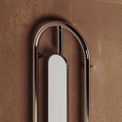 Carisa Aiden Handtuchwärmer aus Edelstahl, modernes Design, hochglanzpoliert 