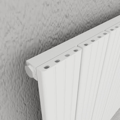 Carisa Chambord Horizontaler Aluminium-Heizkörper, modernes Design, Weiß 