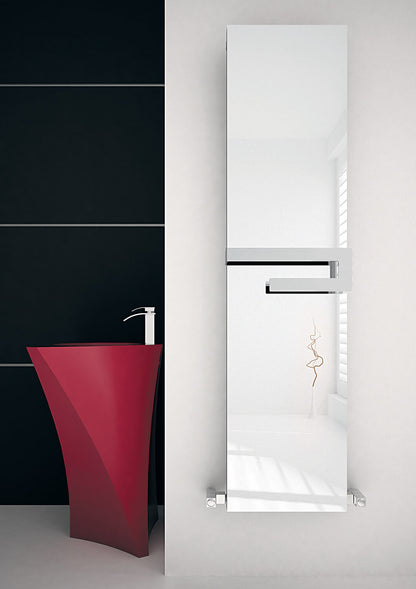 Carisa Elvino Badezimmerspiegel, Aluminium-Handtuchwärmer, modernes Design, poliert, eloxiert