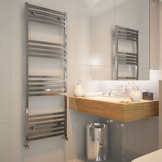 Carisa Fame Handtuchwärmer aus Aluminium, modernes Design, poliert, eloxiert 