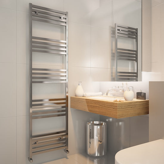 Carisa Fame Handtuchwärmer aus Aluminium, modernes Design, poliert, eloxiert 