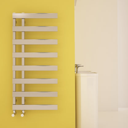 Carisa Floris Handtuchwärmer aus Stahl, modernes Chrom-Design 