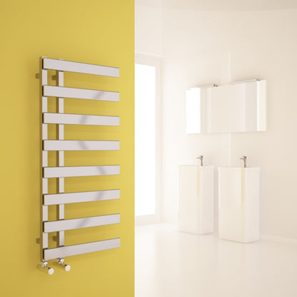 Carisa Floris Handtuchwärmer aus Stahl, modernes Chrom-Design 