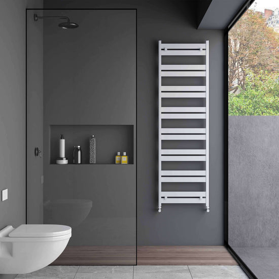 Carisa Handtuchtrockner aus Aluminium, modernes Design, Weiß 