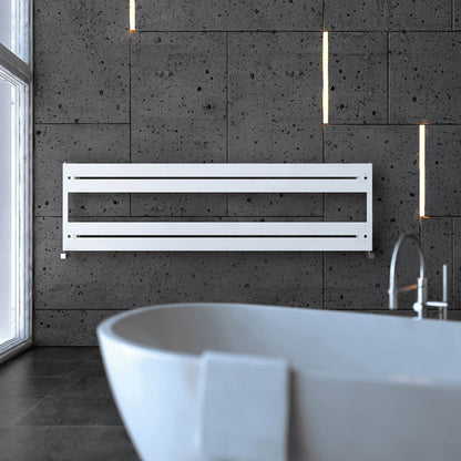 Carisa Mack Bath H Handtuchwärmer aus Aluminium, modernes Design, Weiß 