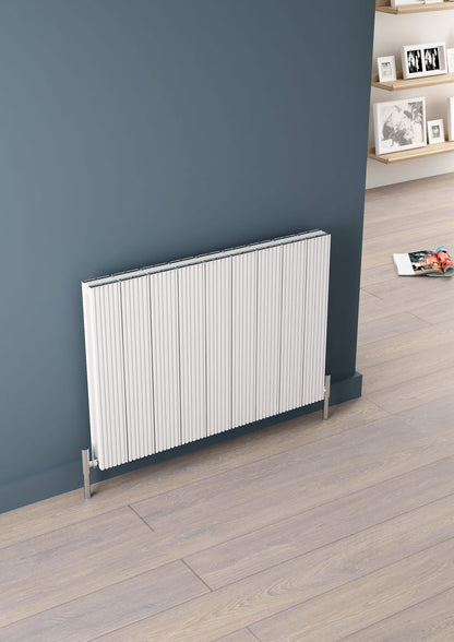 Carisa Monza Horizontaler Aluminium-Heizkörper, modernes Design, Weiß 