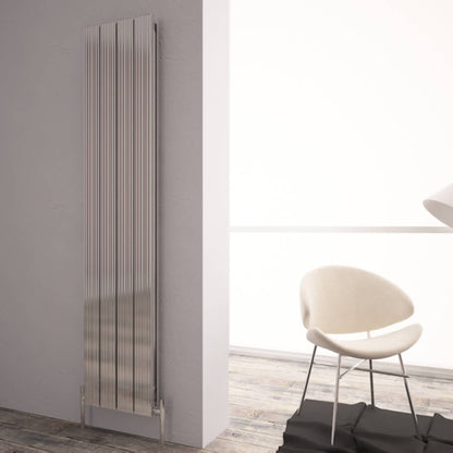 Carisa Monza Vertikaler Aluminium-Heizkörper, modernes Design, poliert, eloxiert 