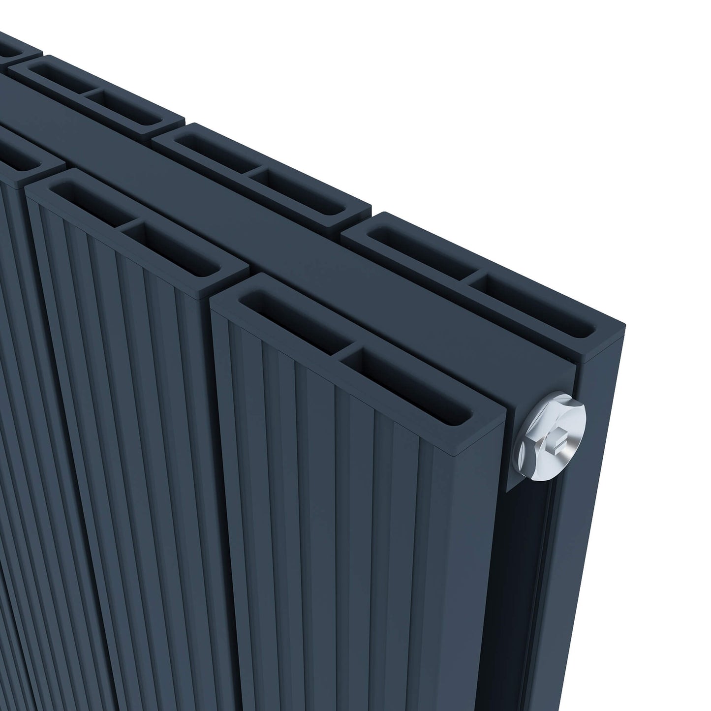 Carisa Monza Vertikaler Aluminium-Heizkörper, modernes Design, Anthrazit 