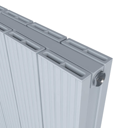 Carisa Monza Vertikaler Aluminium-Heizkörper, modernes Design, Weiß 