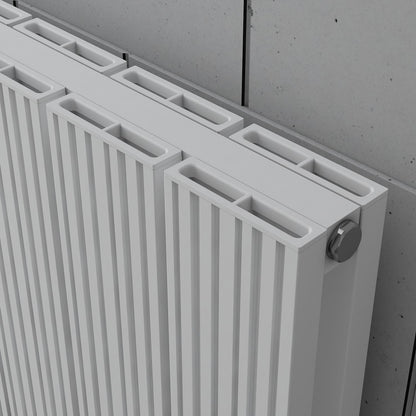 Carisa Monza Double XL Horizontaler Aluminium-Heizkörper, modernes Design, Weiß 