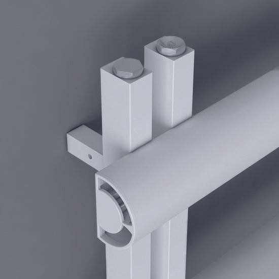Carisa Moon L Handtuchwärmer aus Aluminium, modernes Design, Weiß 