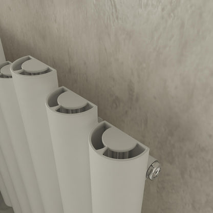 Carisa Motion Horizontaler Aluminium-Heizkörper, modernes Design, Weiß 