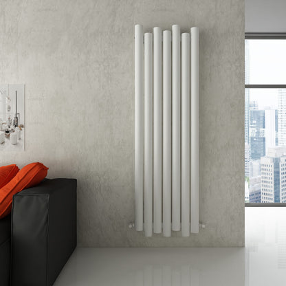 Carisa Motion Vertikaler Aluminium-Heizkörper, modernes Design, Weiß 