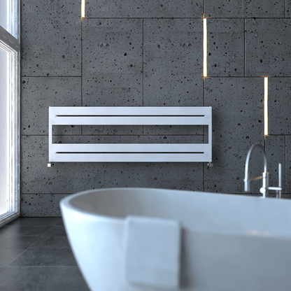 Carisa Mack Bath H Handtuchwärmer aus Aluminium, modernes Design, Weiß 