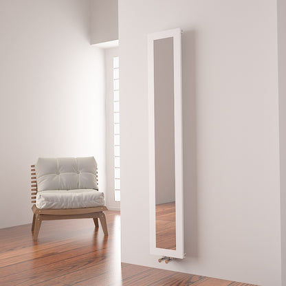 Carisa Quadro Vertikaler Aluminium-Heizkörper, modernes Design, Weiß 