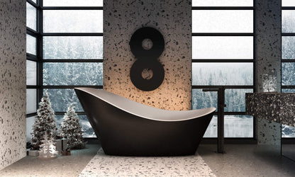 Carisa Rochester Slim Design Heizkörper aus Stahl, modernes Design, Schwarz 