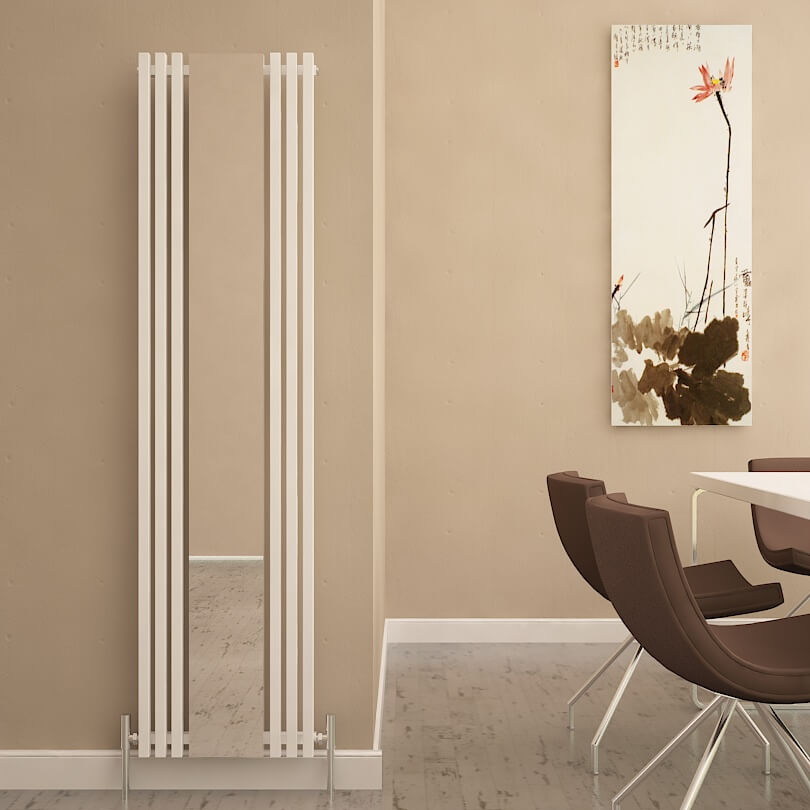 Carisa Sophia Spiegel Vertikaler Aluminiumheizkörper Modernes Design Weiß 