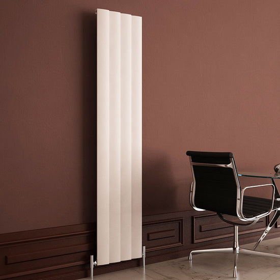 Carisa Step Vertikaler Aluminium-Heizkörper, modernes Design, Weiß 
