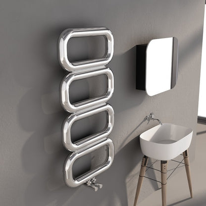 Carisa Talent Handtuchwärmer aus Edelstahl, modernes Design, hochglanzpoliert 