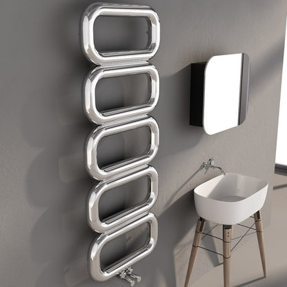 Carisa Talent Handtuchwärmer aus Edelstahl, modernes Design, hochglanzpoliert 