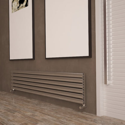 Carisa Tallis XL Horizontaler Aluminium-Heizkörper, modernes Design, poliert, eloxiert 