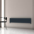 Carisa Tallis XL Horizontaler Aluminium-Heizkörper, modernes Design, Anthrazit 