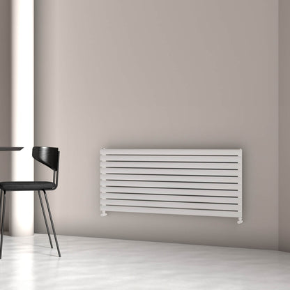 Carisa Tallis XL Horizontaler Aluminium-Heizkörper, modernes Design, Weiß 