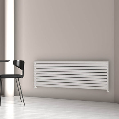 Carisa Tallis XL Horizontaler Aluminium-Heizkörper, modernes Design, Weiß 
