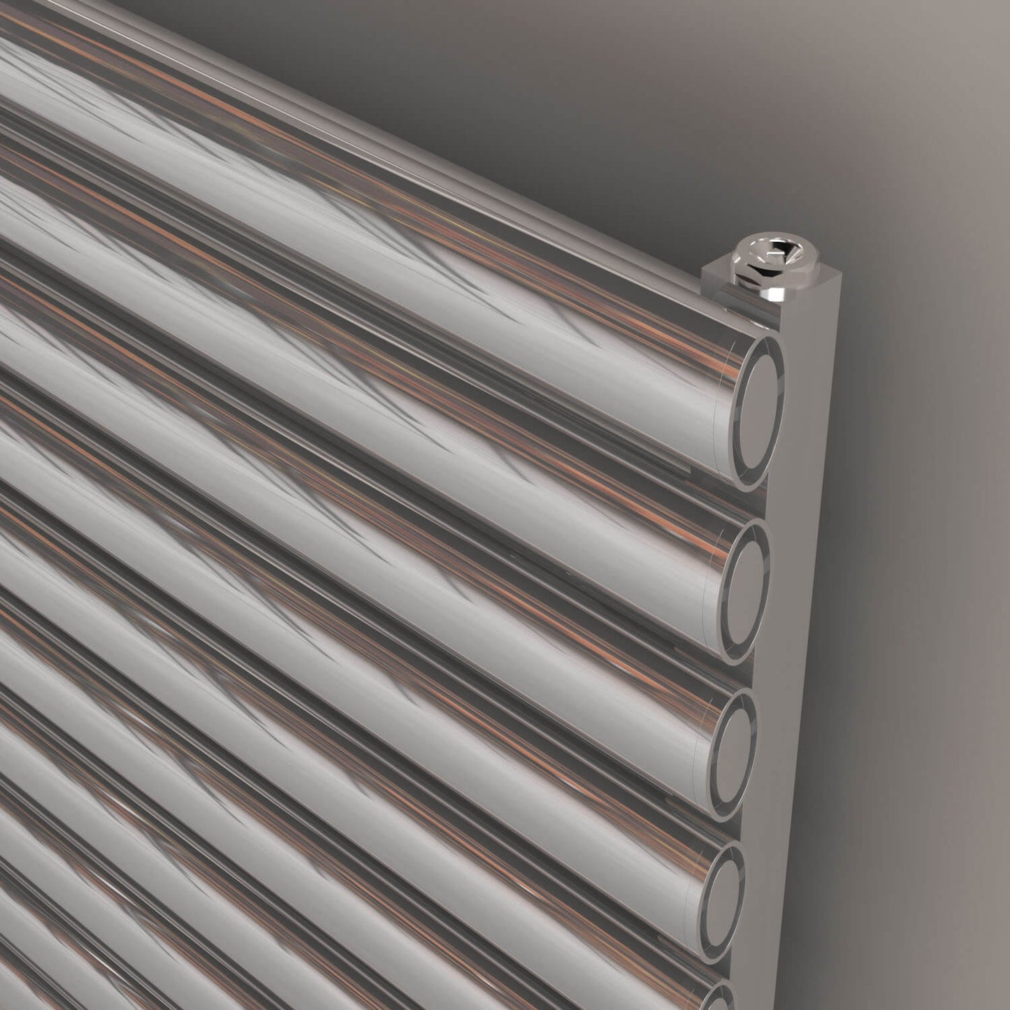 Carisa Tallis XL Horizontaler Aluminium-Heizkörper, modernes Design, poliert, eloxiert 