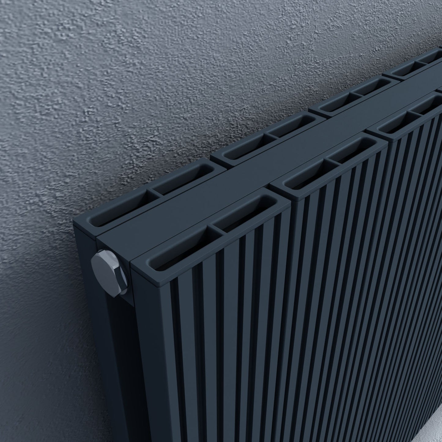 Carisa Monza Double XL Horizontaler Aluminium-Heizkörper, modernes Design, Anthrazit 