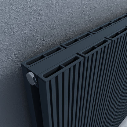 Carisa Monza Double XL Horizontaler Aluminium-Heizkörper, modernes Design, Anthrazit 
