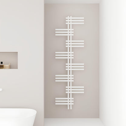 Carisa Unico Handtuchwärmer aus Aluminium, modernes Design, Weiß 