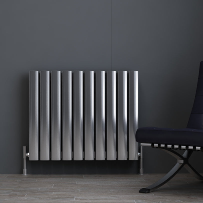 Carisa Vesta Horizontaler Aluminium-Heizkörper, modernes Design, poliert, eloxiert 