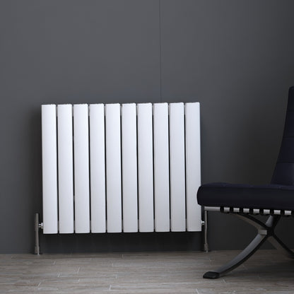Carisa Vesta Horizontaler Aluminium-Heizkörper, modernes Design, Weiß 
