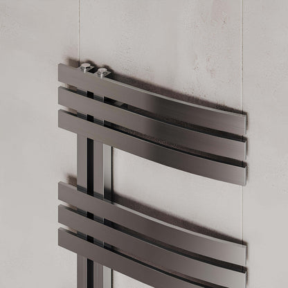 Carisa Adore Handtuchwärmer aus Edelstahl, modernes Design, satiniert 