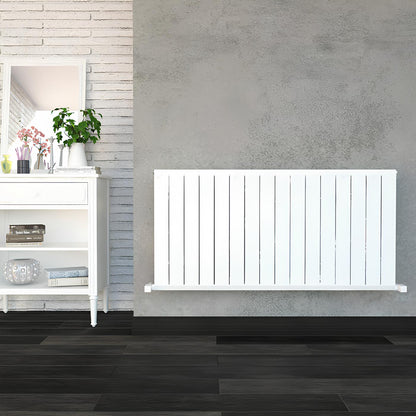 Carisa Elite Horizontaler Aluminium-Heizkörper, modernes Design, glänzendes Weiß 