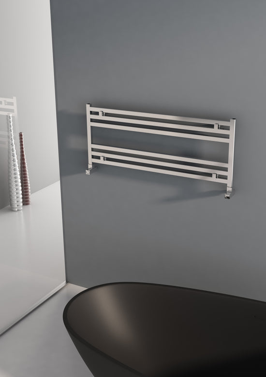 Carisa Fame H Handtuchwärmer aus poliertem, eloxiertem Aluminium mit modernem Design 