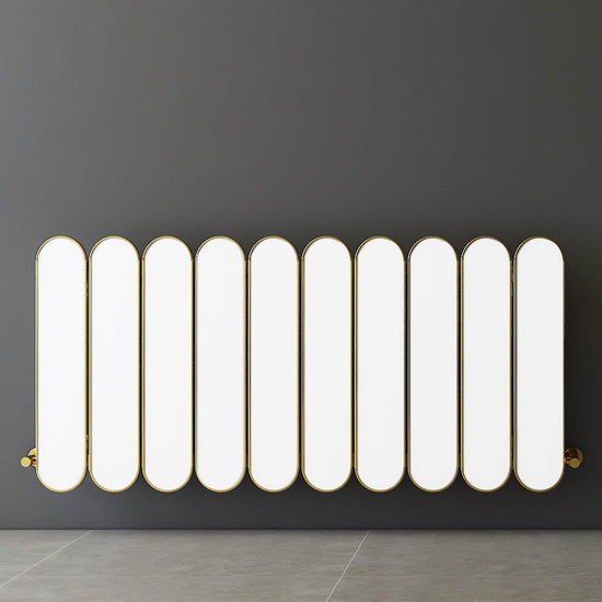 Carisa Magico Horizontaler Aluminium-Heizkörper, modernes Design, Weiß 