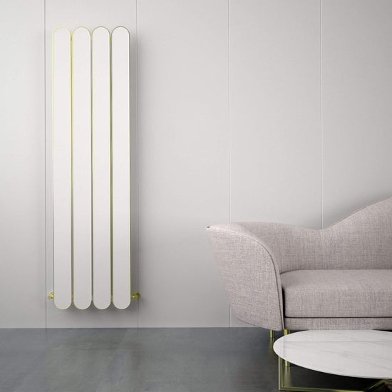 Carisa Magico Vertikaler Aluminium-Heizkörper, modernes Design, Weiß 