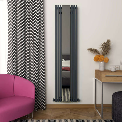 Carisa Sophia Spiegel Vertikaler Aluminiumheizkörper Modernes Design Anthrazit 