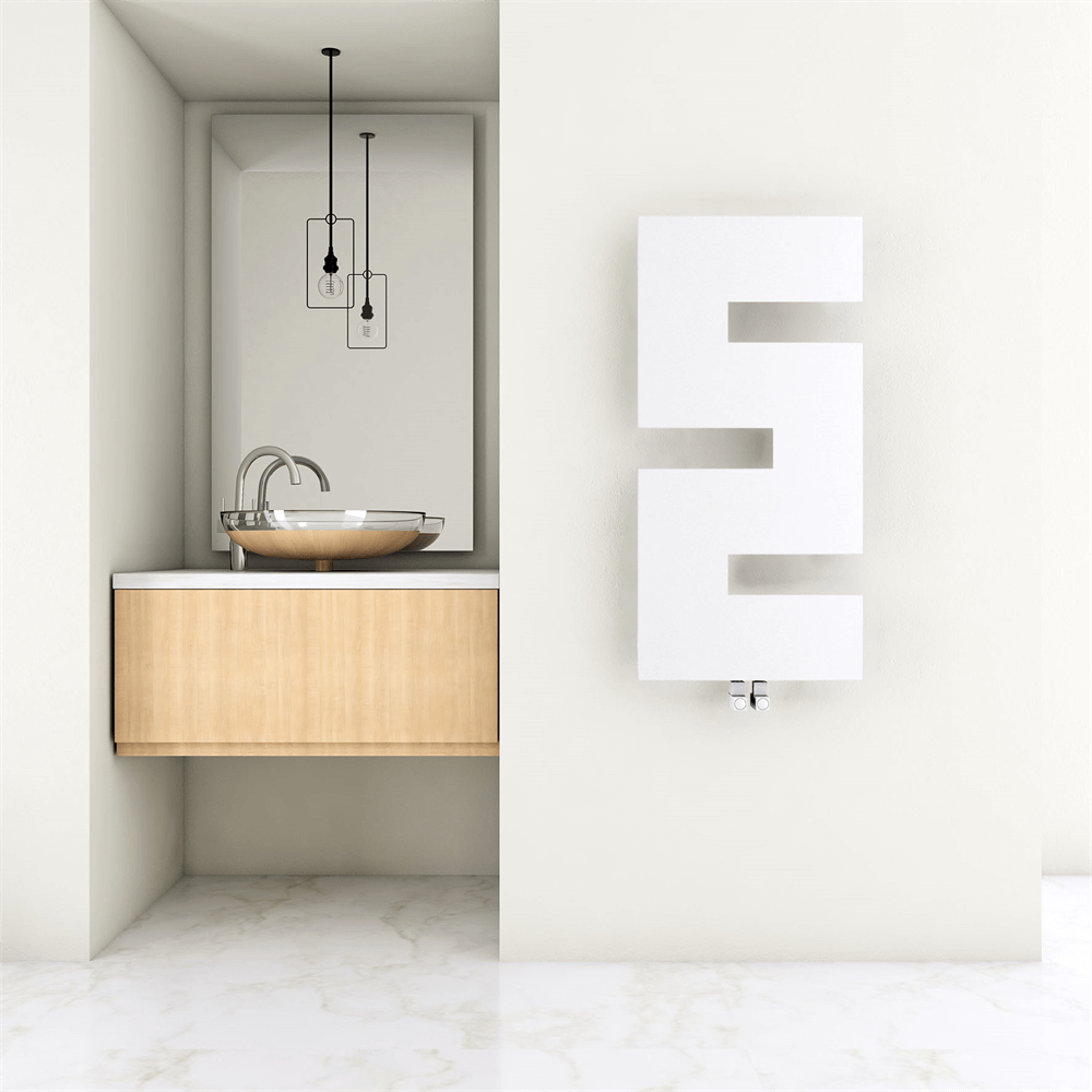 Carisa Stirling Slim Design-Heizkörper aus vertikalem Stahl, modernes Design, Weiß 