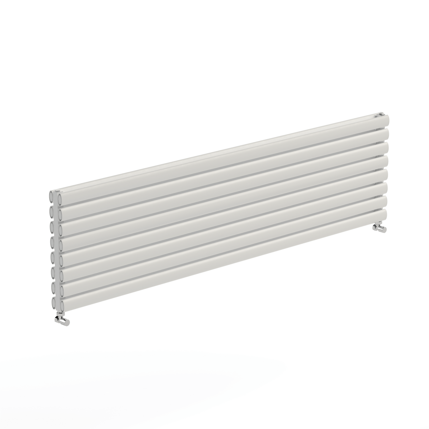 Carisa Tallis XL Horizontaler Aluminium-Heizkörper, modernes Design, Weiß 